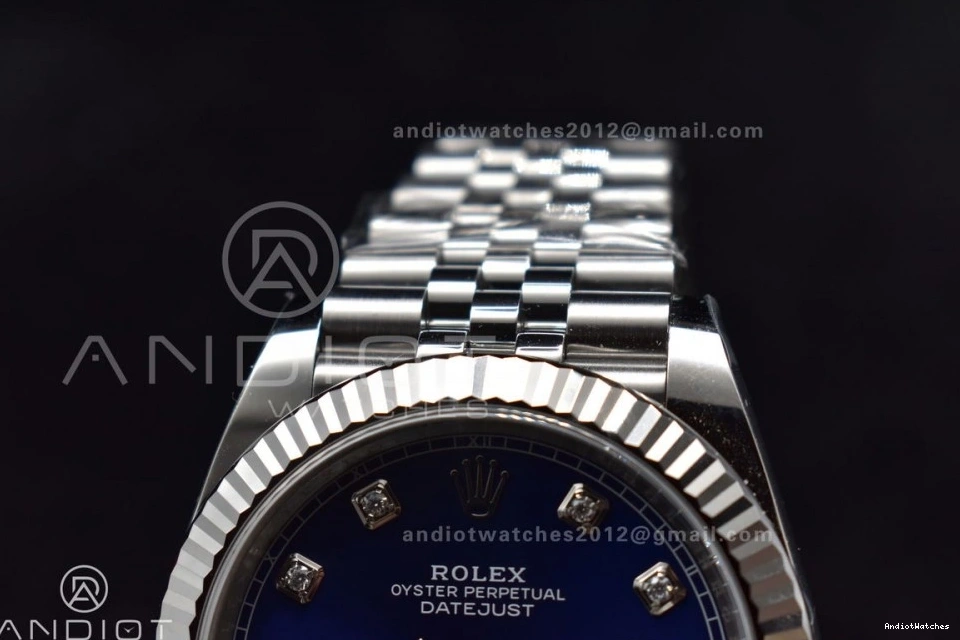 DateJust Edition Jubilee VR SS On 41 Bracelet Dial 904L 126334 Diamonds Clean Steel Best 406 1:1 Neat Blue 0107